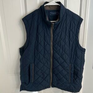 Vineyard Vines Quilted Dorset Vest Large Blue